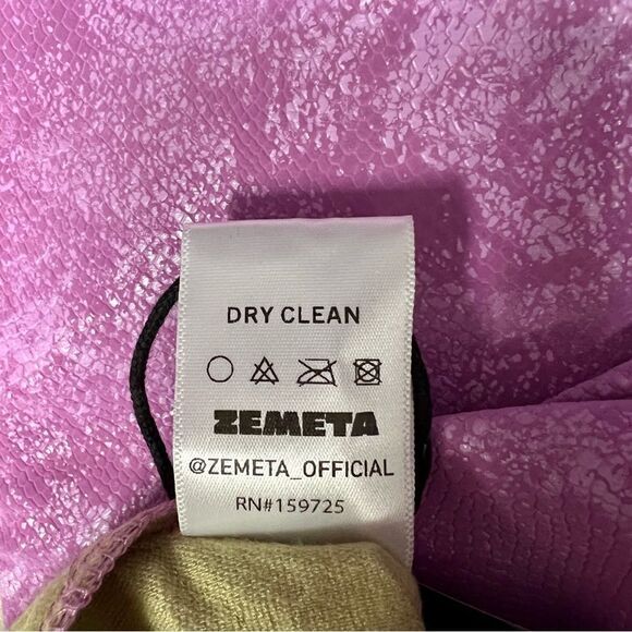 Zemeta for Dolls Kill pink faux leather embossed bootcut pant. Size L. - Picture 17 of 17